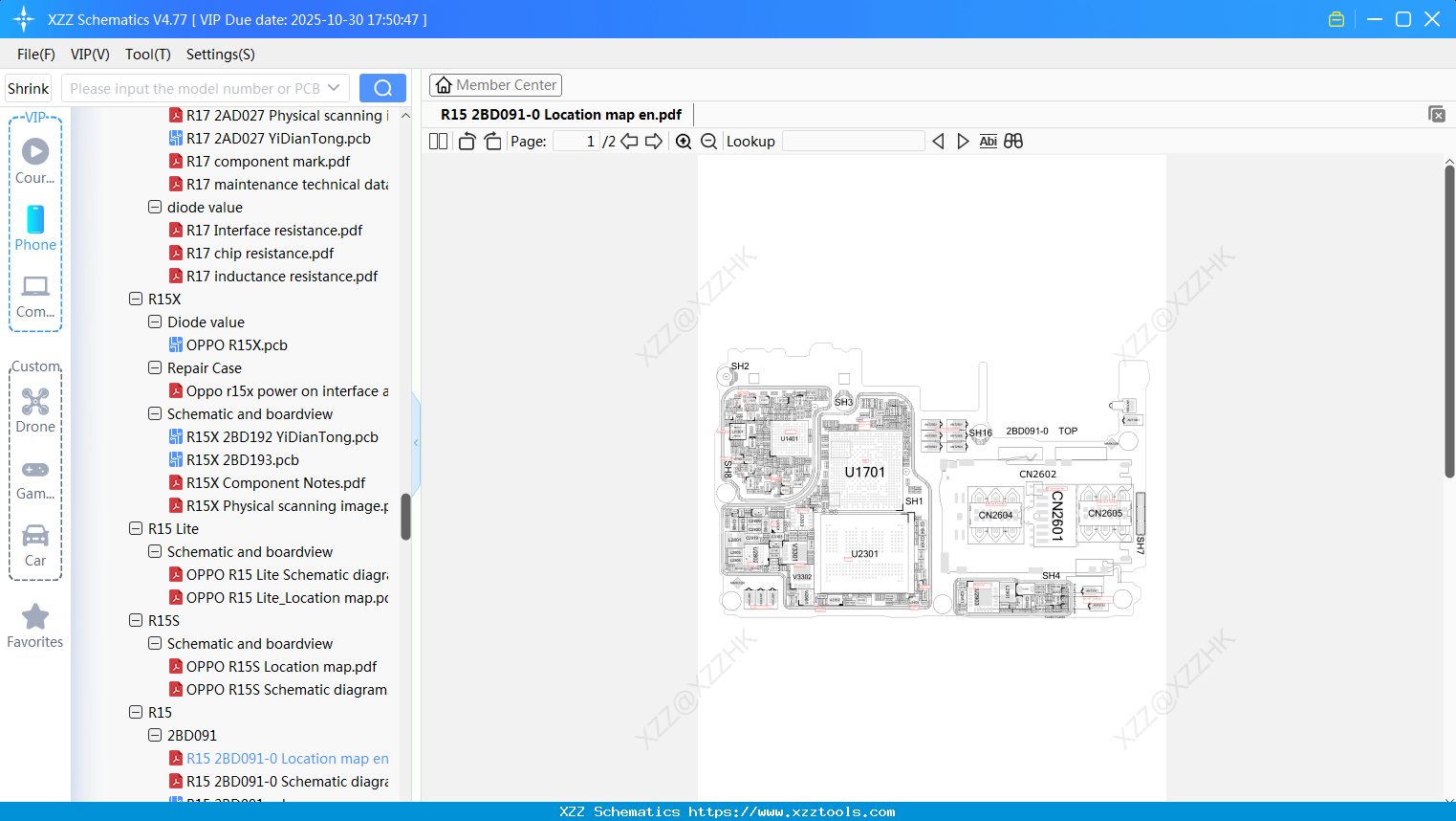 OPPO R15 2BD091-0 Location Map En